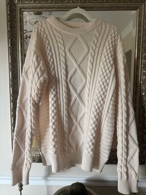 Aelfric Eden Cream Cable Knit Sweater